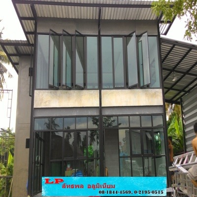 หน้าต่างกระจกอลูมิเนียมบานกระทุ้ง - ร้านติดตั้งกระจกอลูมิเนียม นนทบุรี ลัทธพล