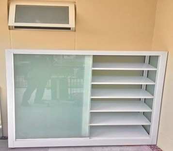 รับทำกระจกตู้เก็บรองเท้า